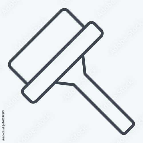 Icon Wiper. related to Cleaning symbol. line style. simple design editable. simple illustration photo