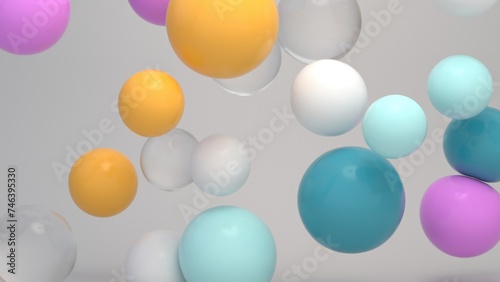 Colorful Floating Soft Balls Background