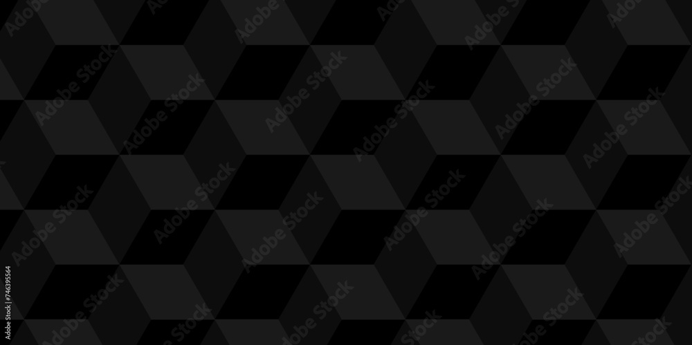 Minimal modern cubes geometric tile and mosaic wall grid backdrop hexagon technology wallpaper background. black and gray geometric block cube structure backdrop grid triangle texture vintage design Minimal modern cubes geometric tile and mosaic wall grid backdrop hexagon technology wallpaper background. black and gray geometric block cube structure backdrop grid triangle texture vintage design