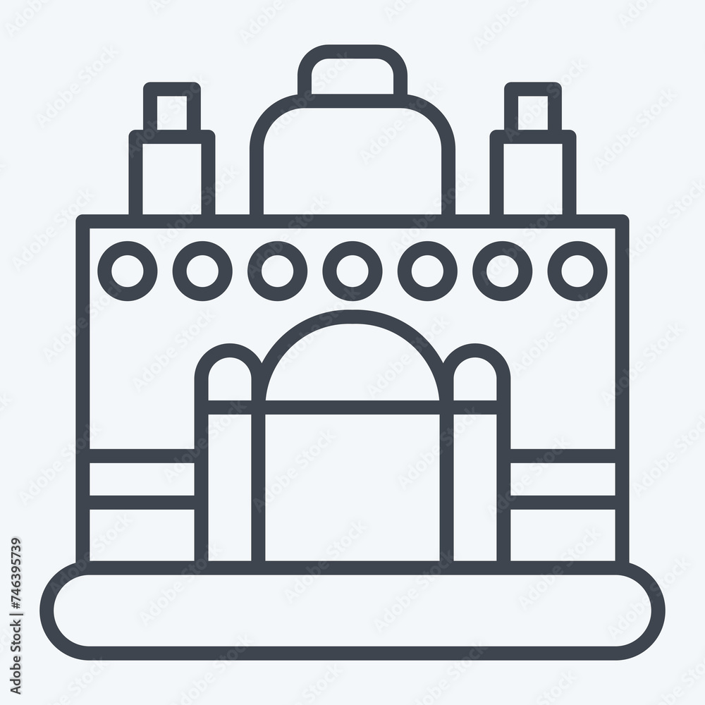 Icon Vientiane. related to Capital symbol. line style. simple design editable. simple illustration Icon Vientiane. related to Capital symbol. line style. simple design editable. simple illustration
