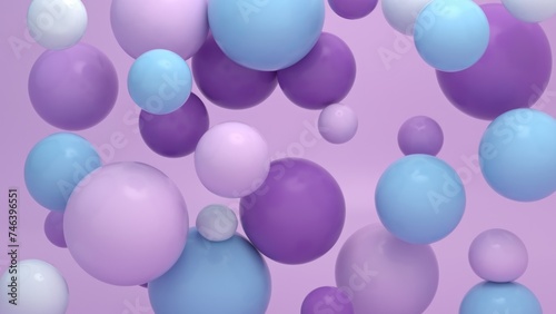 Colorful Floating Soft Balls Background