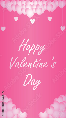 Happy valentines day. Vector banner  greeting card  flayer  poster   with text Happy valentines day
