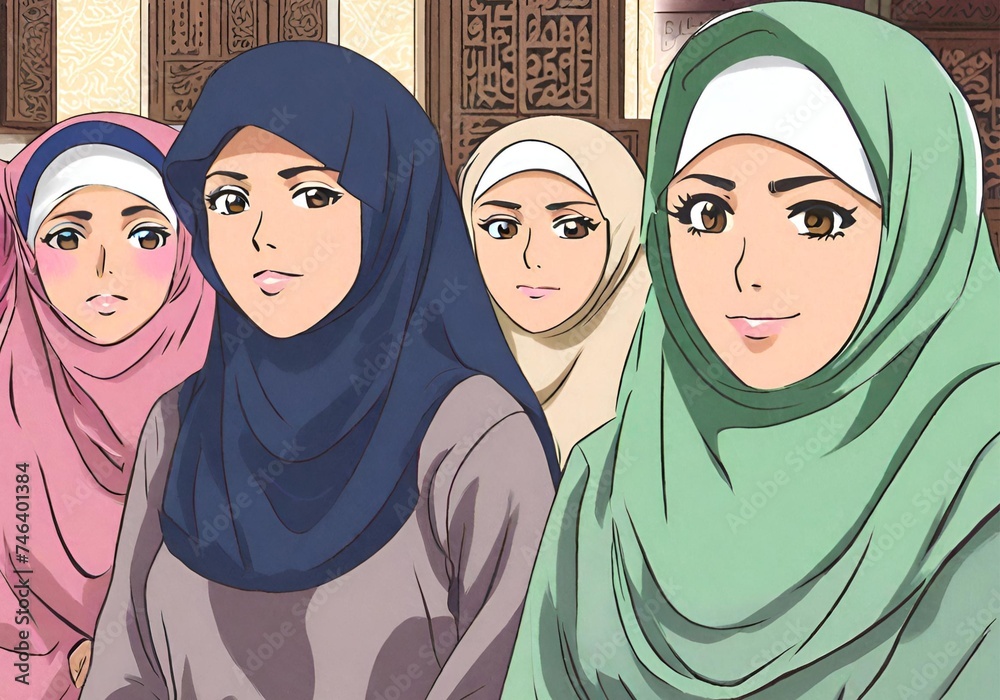 Cut muslim girls anime Islamic cartoon Cut muslim girls anime Islamic cartoon