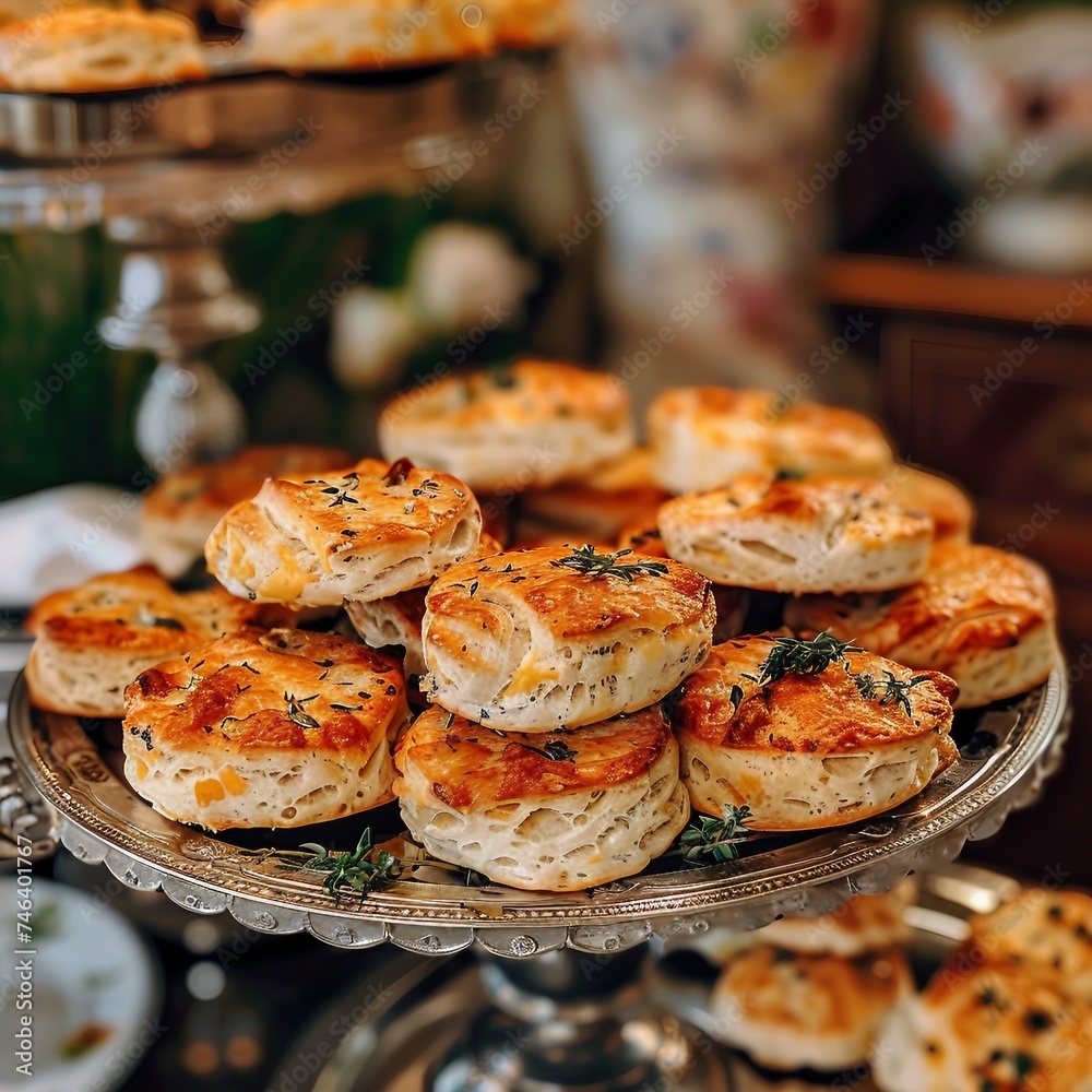 Savory Cheese Scones on Display