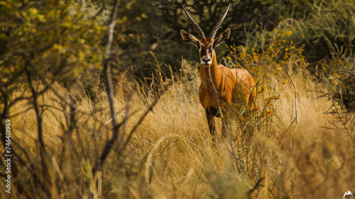 A blesbok antelope  Damaliscus pygargus .