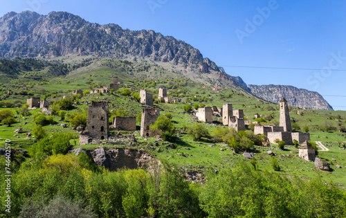 Egikal complex of battle towers in Ingushetia photo