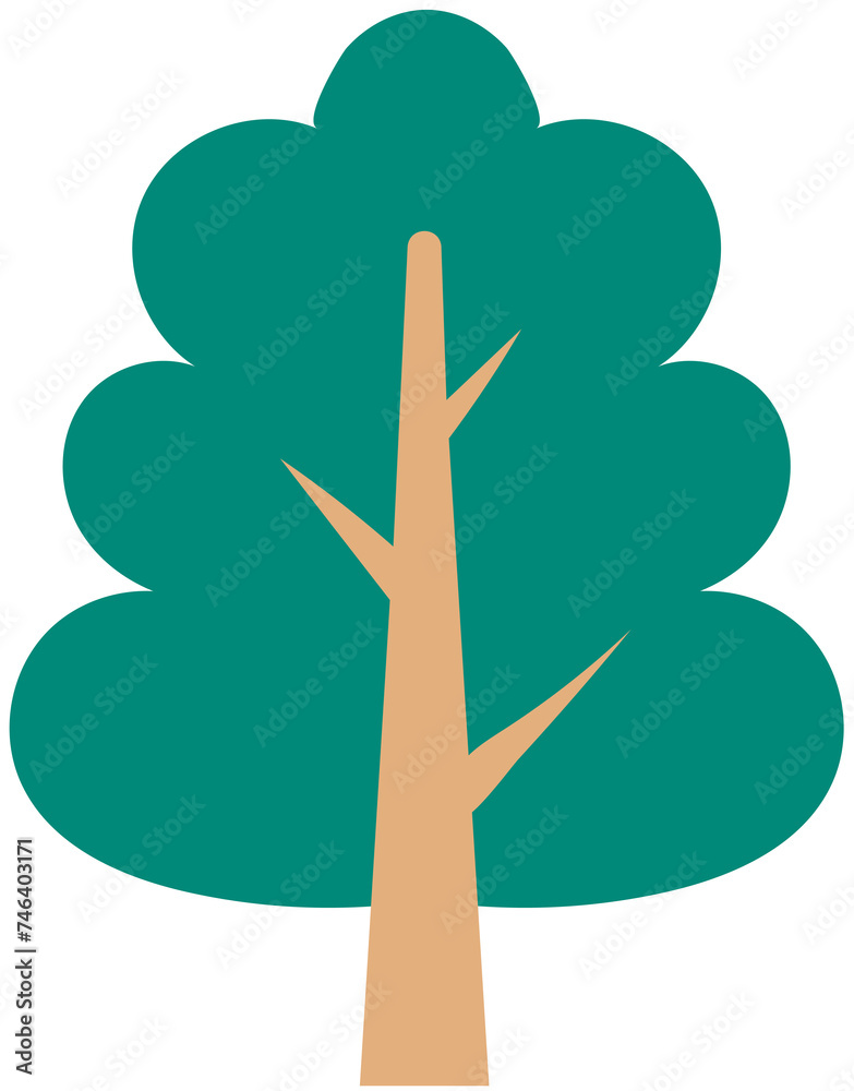 Obraz premium Cute Big Tree Clipart