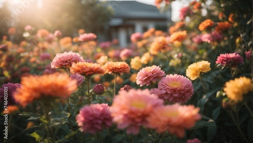 flowers in the garden flower  garden  nature  flowers  plant  orange  yellow  red  spring  beauty  blossom  summer  colorful  bloom  color  flora  leaf  petal  floral  beautiful  chrysanthemum  autumn