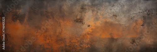 Metal Surface Texture. Abstract Background of Empty Rusty Stone or Metal Surface in Dark Brown