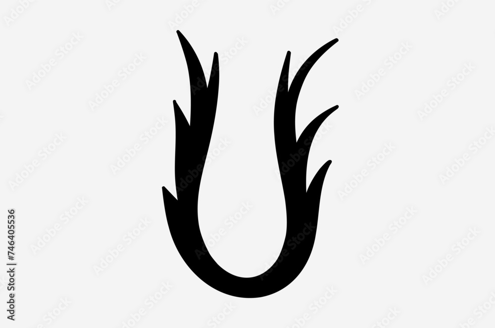 Fototapeta premium outline flame doodle vector image