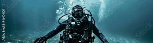 Adaptive scuba diving underwater freedom exploration and barrier breaking © Wonderful Studio