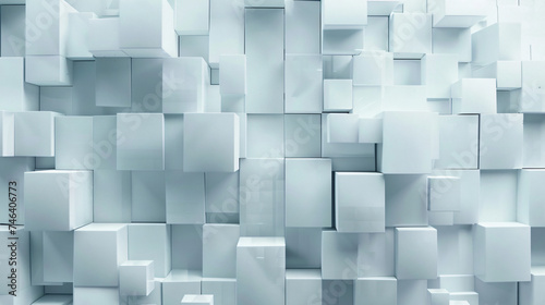 Background wall of white 3D volumetric 