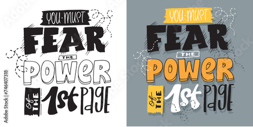 Lettering Hand drawn doodle postcard. T-shirt design. Tee design ,mug print, print art. 100% vector file