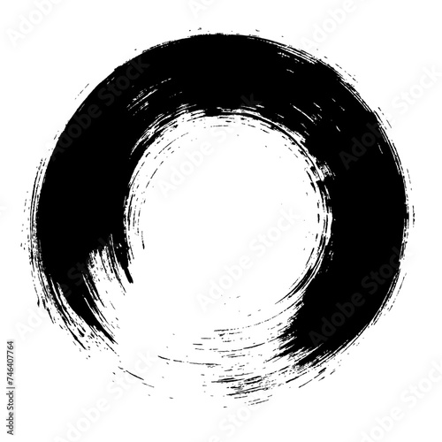 Enso Nr. 7 – Japanese Zen Circle Calligraphy (Circular brush stroke)
