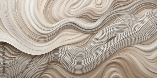 Abstract depiction of sinuous smoke trails in shades of pearl and silver against a backdrop of muted earth tones.
