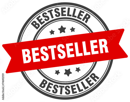 bestseller stamp. bestseller label on transparent background. round sign