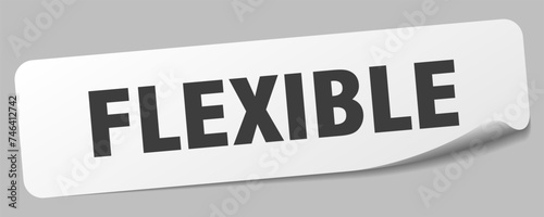 flexible sticker. flexible label