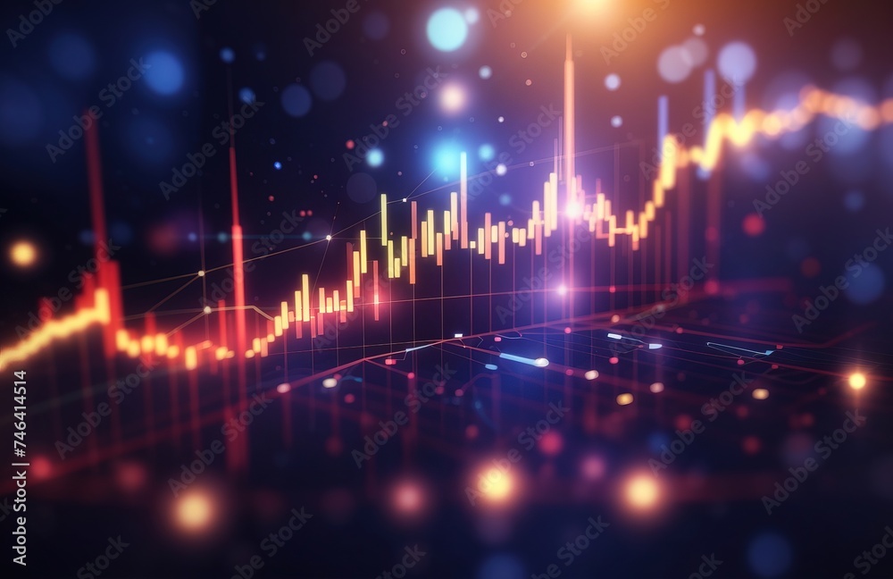 Finance crisis chart stock market business background Finance crisis chart stock market business background