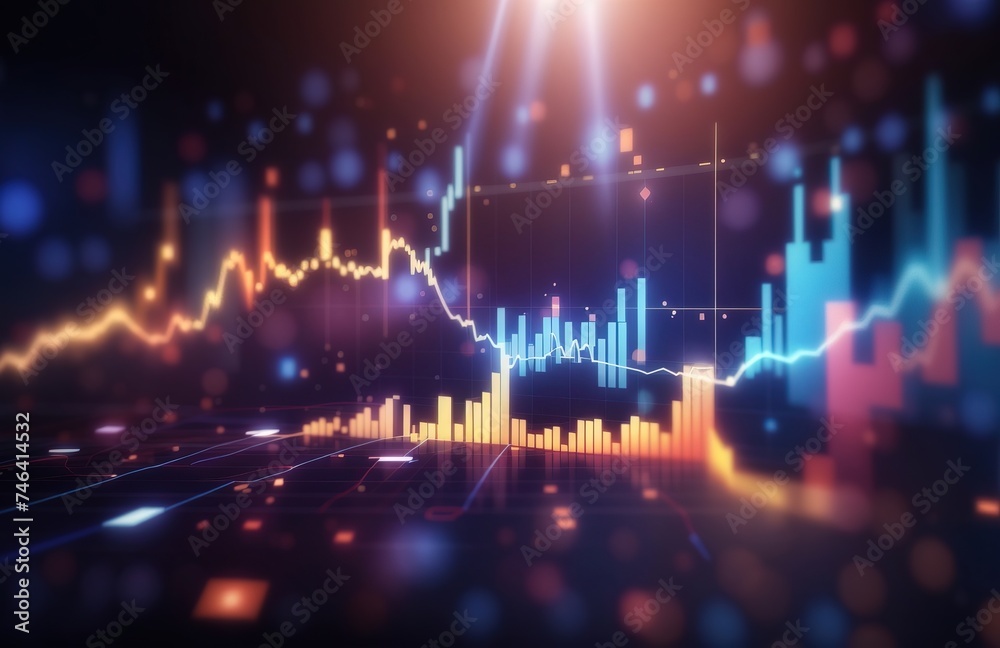 Finance crisis chart stock market business background Finance crisis chart stock market business background