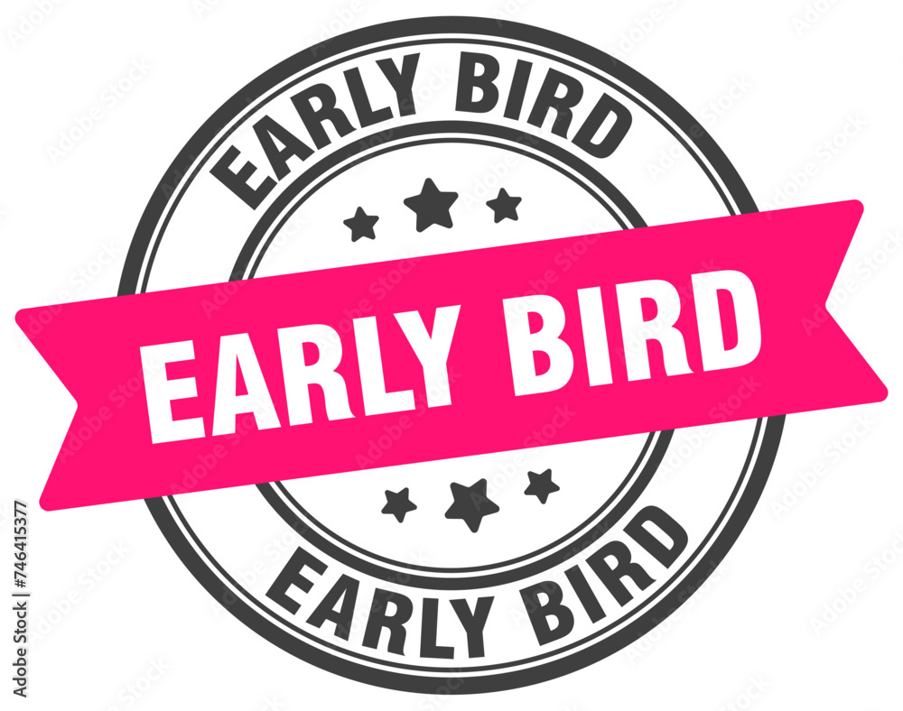 early bird stamp. early bird label on transparent background. round sign early bird stamp. early bird label on transparent background. round sign