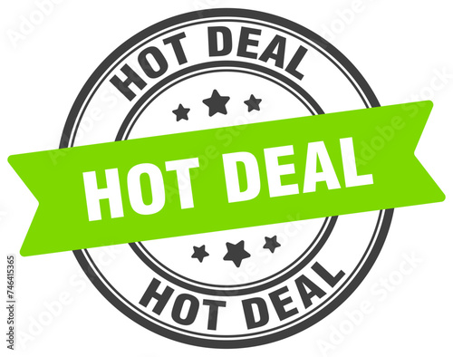 hot deal stamp. hot deal label on transparent background. round sign