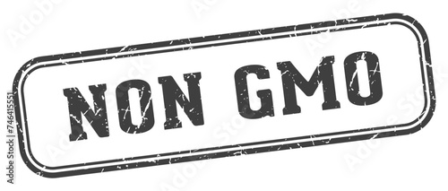non gmo stamp. non gmo rectangular stamp on white background