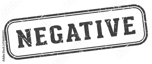 negative stamp. negative rectangular stamp on white background