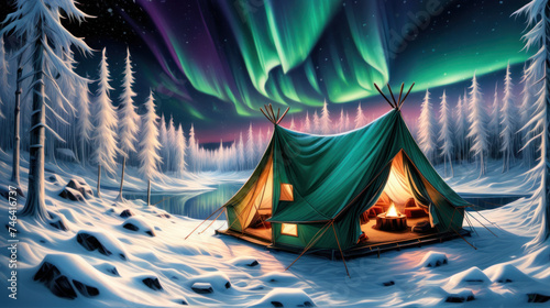 Arctic Camping: Winter Wonderland and Aurora Extravaganza photo
