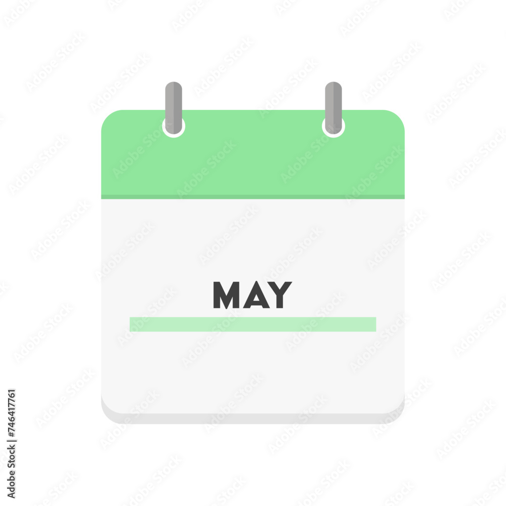 MAYの文字とカレンダーのアイコン - シンプルでかわいい5月の行事や予定のイメージ素材 MAYの文字とカレンダーのアイコン - シンプルでかわいい5月の行事や予定のイメージ素材