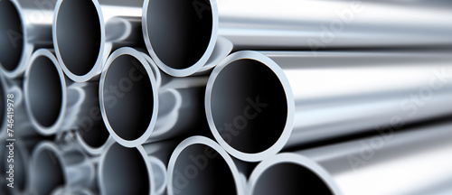 Steel pipes in an interesting graphic composition