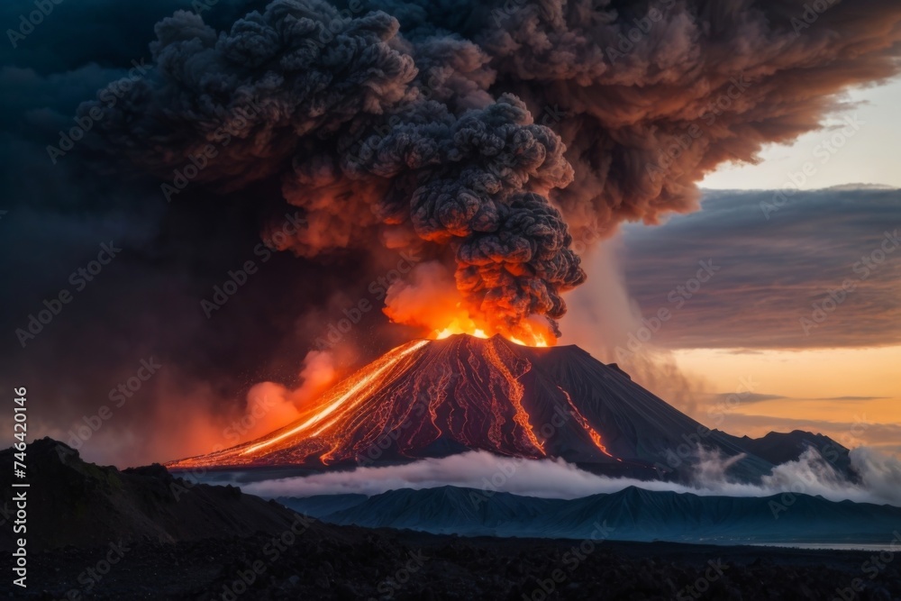 Nature Volcanic Eruption, Natural Disaster