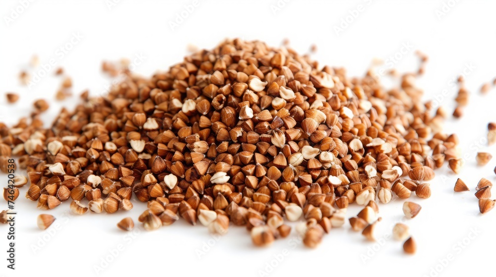 buckwheat on a white background. buckwheat on a white background.
