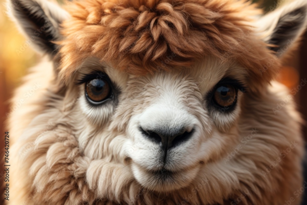 Fototapeta premium close up of a alpaca