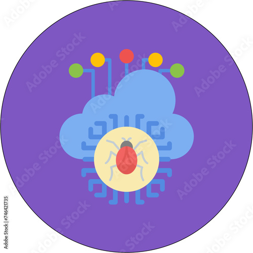 Cloud Virus Icon