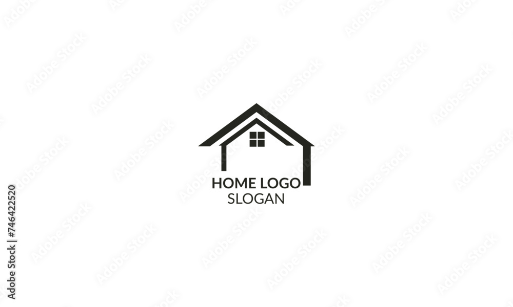 A modern home icon travel logo with a bold design, symbolizing innovation and comfort in travel.
