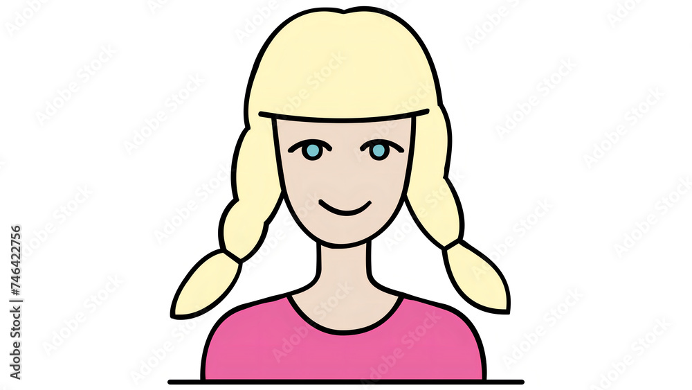 Upper body profiles of Character people avatar on white background 