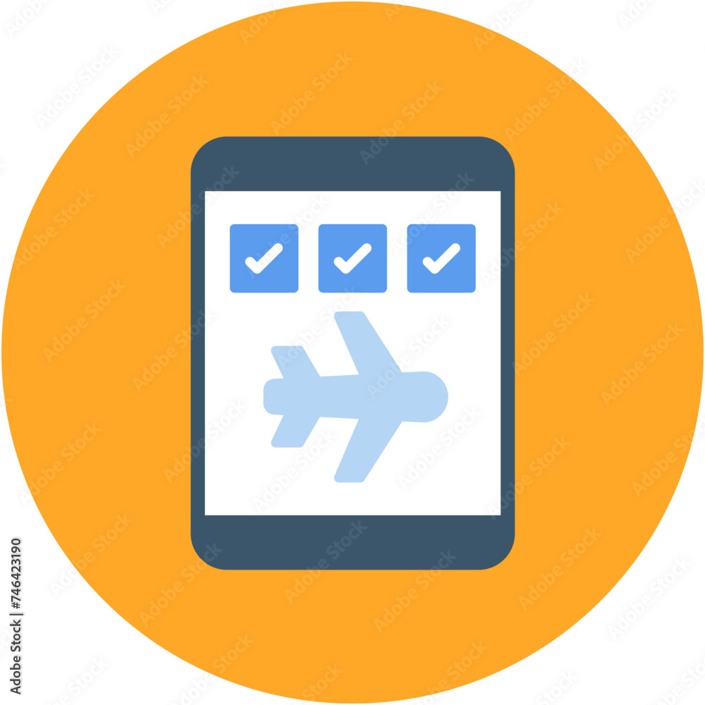 Obraz premium Flight Check In Icon