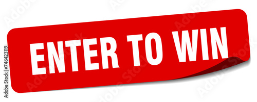enter to win sticker. enter to win label
