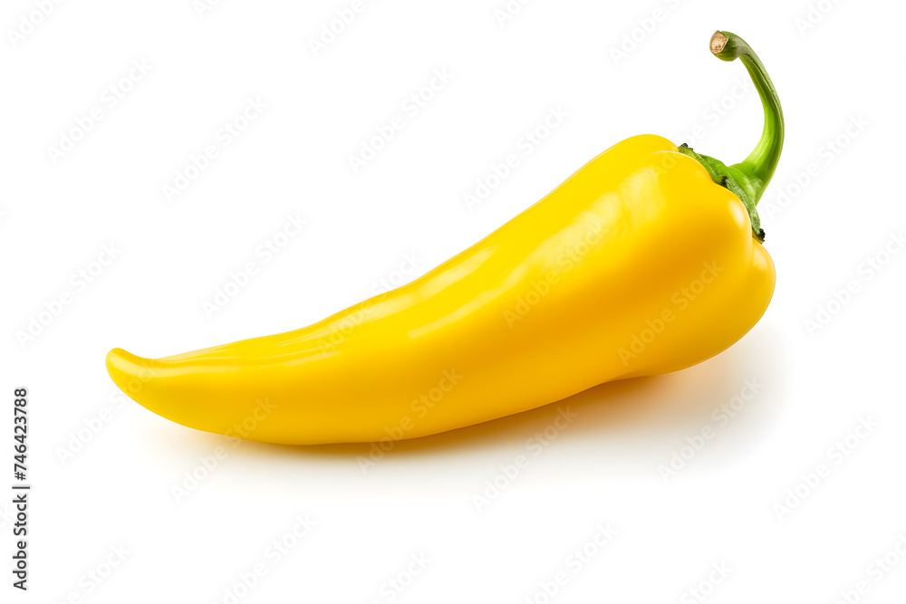 Yellow hot chili pepper, isolated on white background Yellow hot chili pepper, isolated on white background