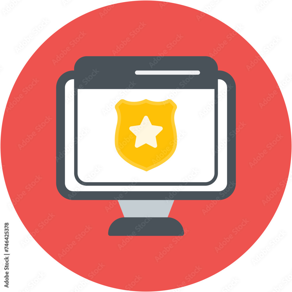 Online Police Icon Online Police Icon