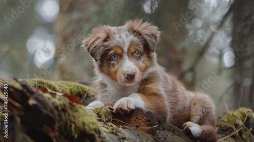 Puppy of Border Collie Red Merle.