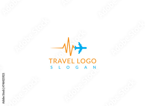 A creative airplane logo with a colorful design, symbolizing excitement and fun.