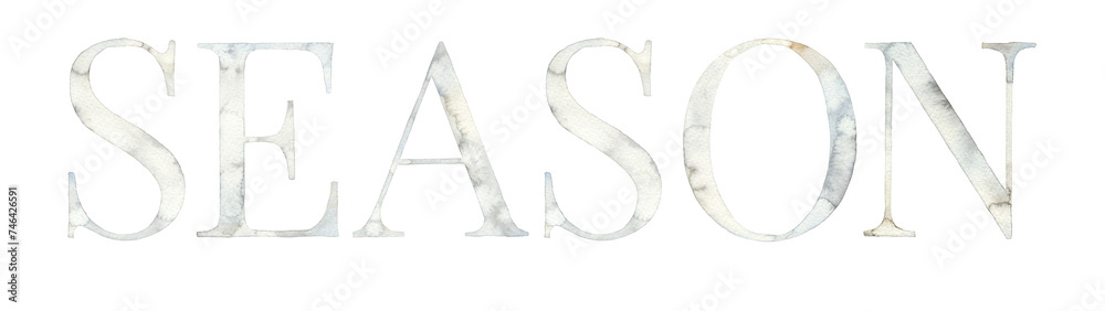 Watercolor hand drawn lettering isolated background. Handwritten message. Year Season
marble text. Can be used as a print for cards, banner or poster, invitation, congratulations. Watercolor hand drawn lettering isolated background. Handwritten message. Year Season
marble text. Can be used as a print for cards, banner or poster, invitation, congratulations.