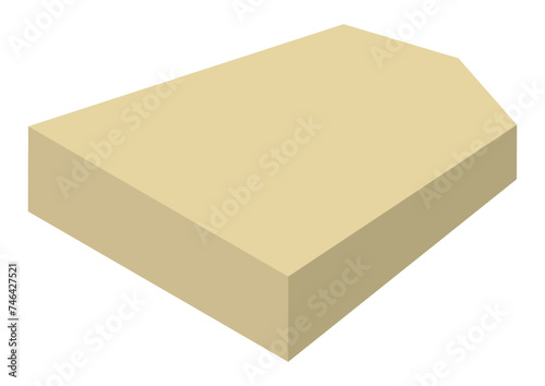 将棋の駒　無地　アイソメトリック