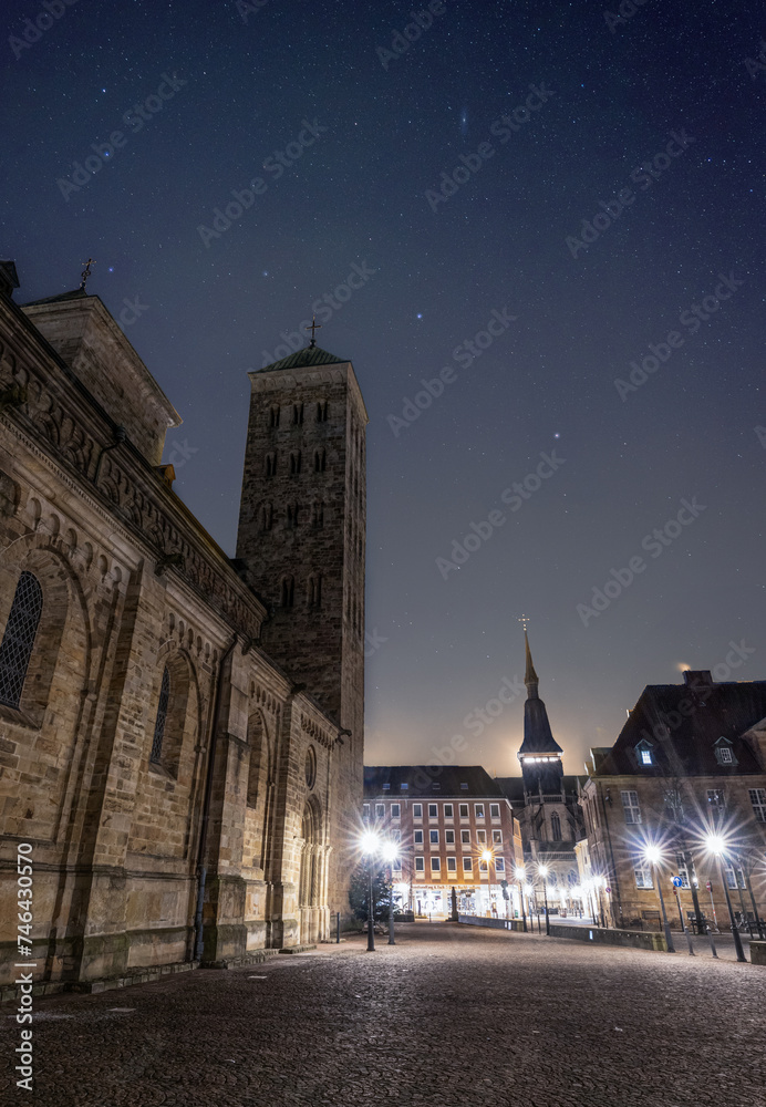 Fototapeta premium Andromeda Galaxie über Osnabrück