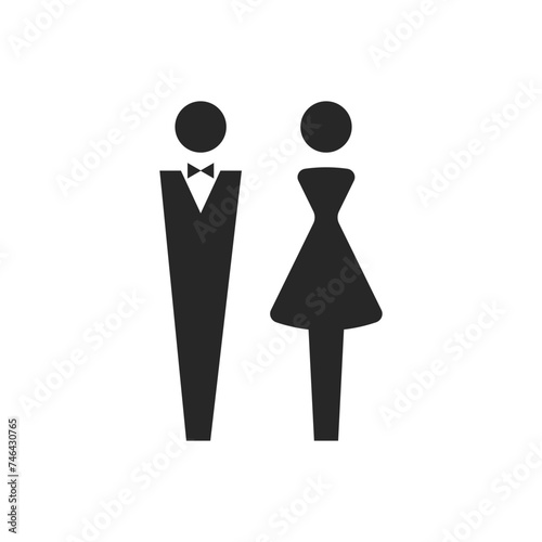 WC creative sign Vector EPS Flat Artwork for Sign Design, Flat icon, Web and digital designs, Industrial, Mall door, Rest room signage. 