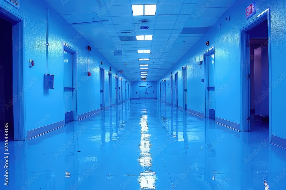 Fototapeta premium all the old empty spaces oddly creepy empty abandoned mall professional photography