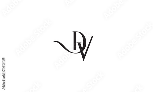 DV, VD , D ,V, Abstract Letters Logo Monogram 