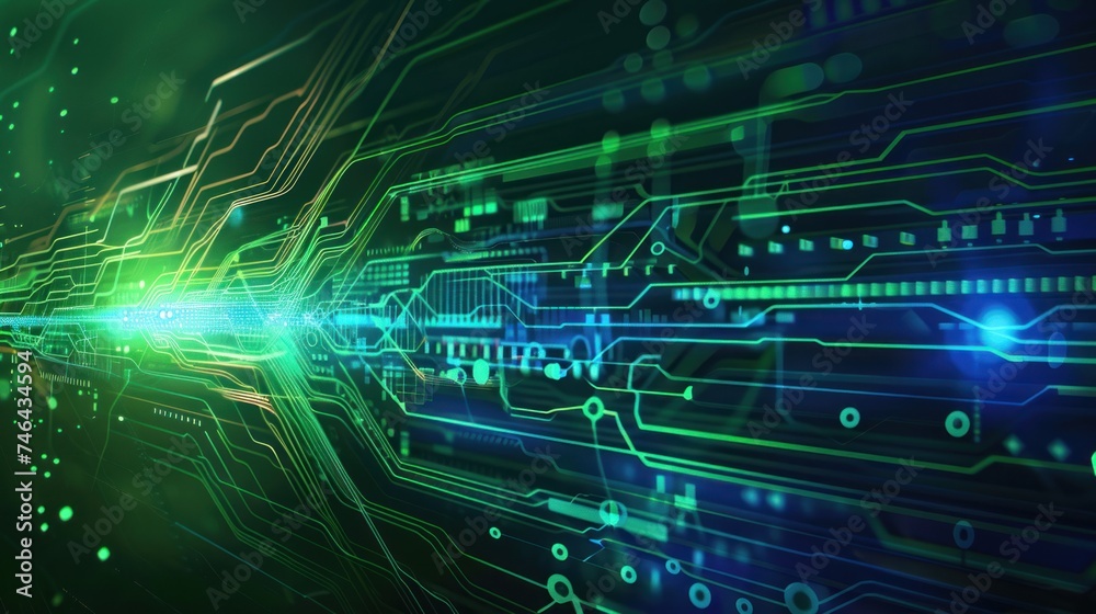 green blue technology background with lines concept green blue technology background with lines concept