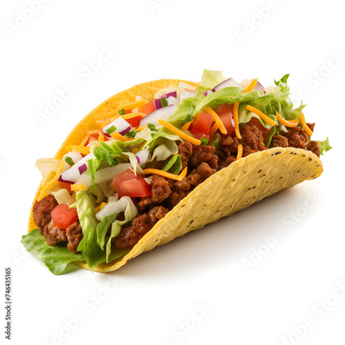 Mexican Taco isolated on white background